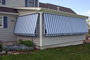 Robusta window awnings on porch